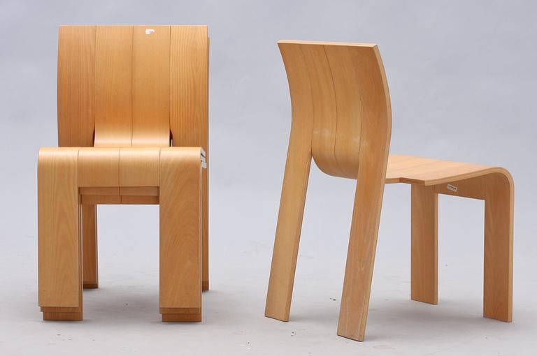 STOLAR, 4 st, "Strip Chair", Gijs Bakker, Castelijn.