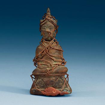 1520. A Burmese bronze figure of Buddha.