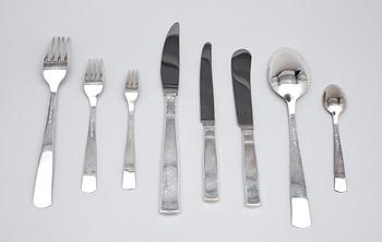 BESTICKSERVIS, 66 delar, silver, "Rosenholm", Jacob Ängman GAB, 1900-talets andra hälft. Tot vikt ca 1945 gram.