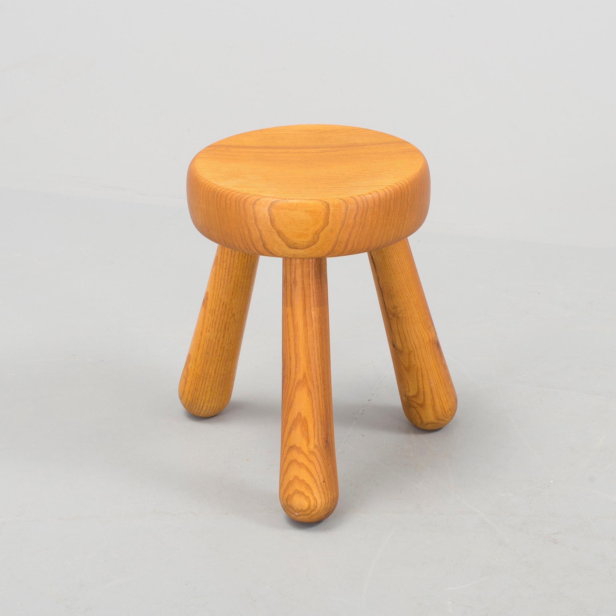 INGVAR HILDINGSSON, an oak stool from I.H. slöjd, second half of the 20th Century.