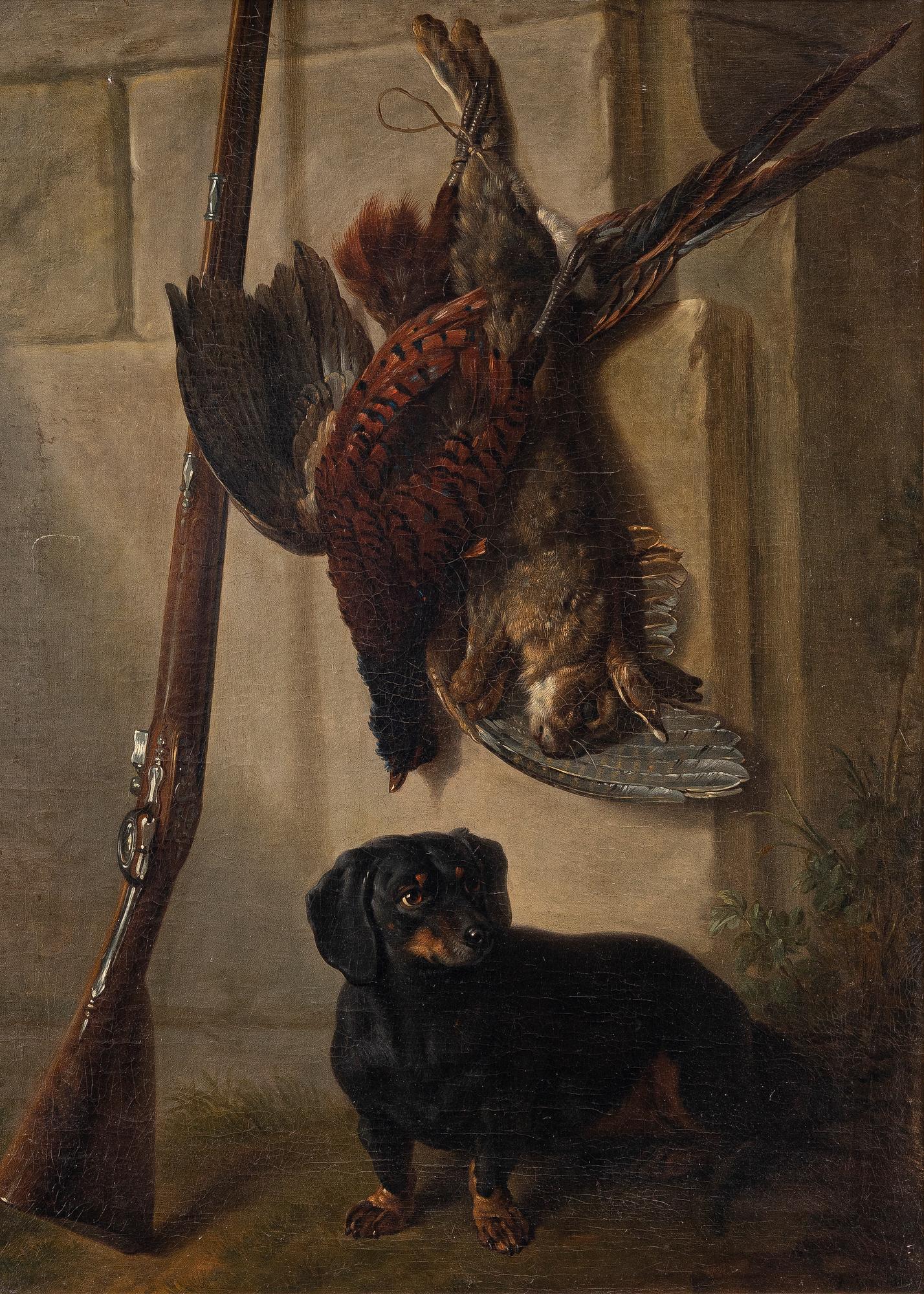 Jean-Baptiste Oudry, efter, "Taxen Pehr med jaktbyte".