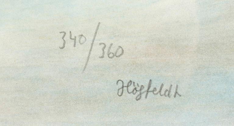 ROBERT HÖGFELDT, färglitografi, signerad och numrerad 340/360.