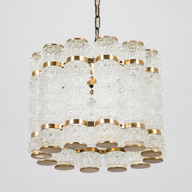A pendant ceiling light, Taklampa Konsthantverk Tyringe, Sweden mid-20th century.