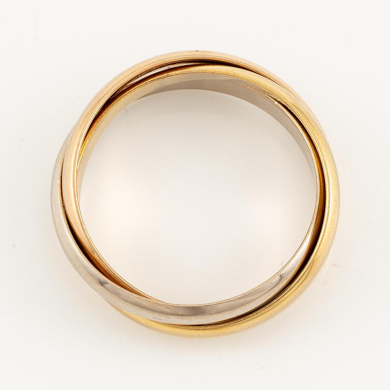 A Cartier "Trinity" ring 18K gold in three colours.