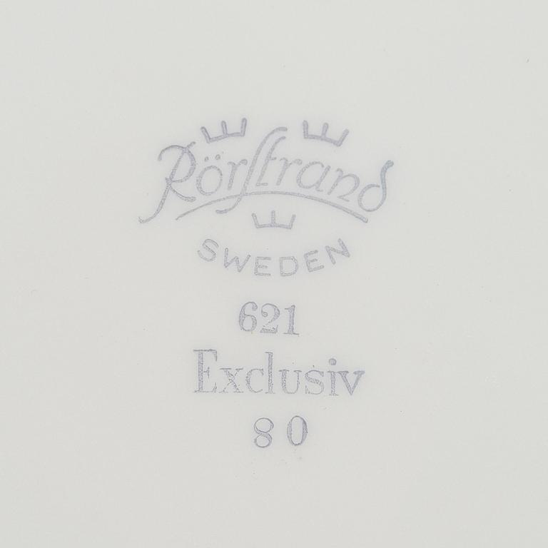 Ruoka-astiasto, 53 osaa, posliinia, "Exclusiv", Rörstrand 1900-luvun puoliväli.