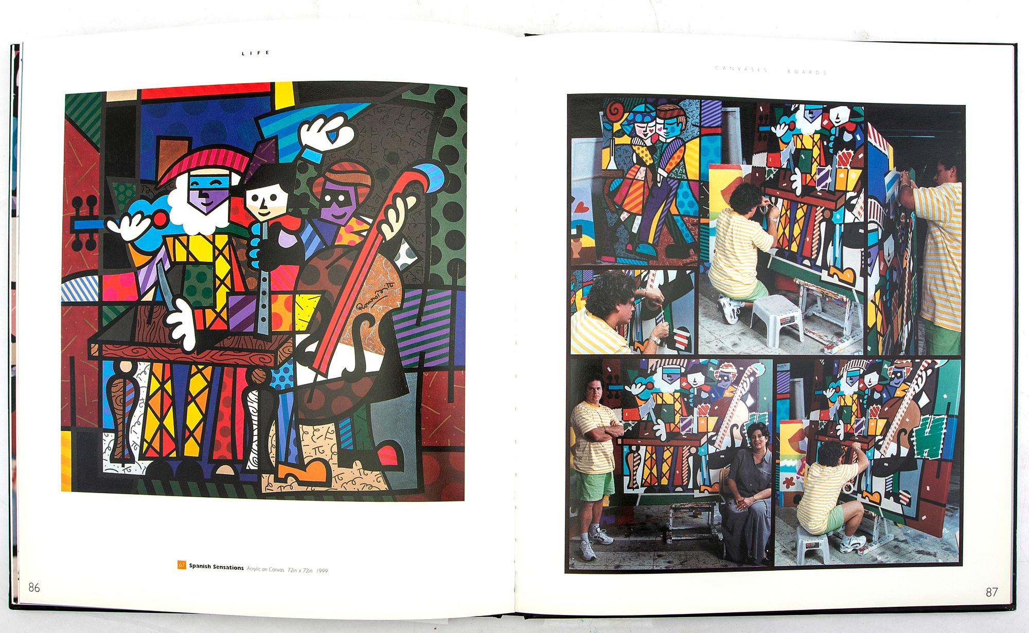 Romero Britto,  book signed and numbered XLII/L  included a lithograph.