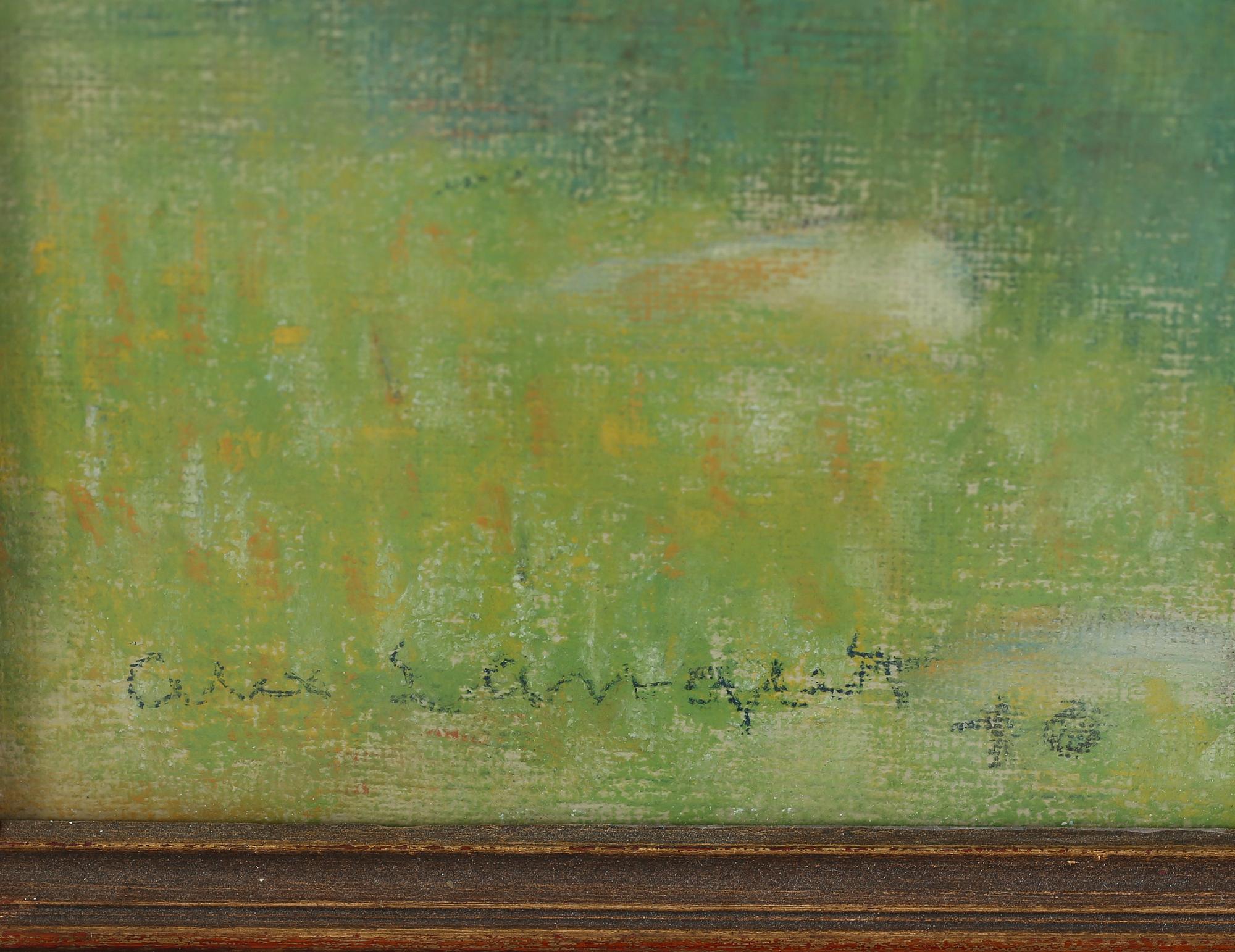 ALEXANDER LANGLET, blandteknik, signerad och otydligt daterad.