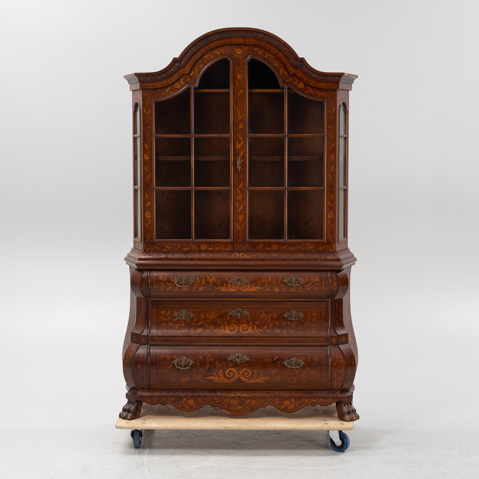 A Dutch style inlay cabinet, first half of the 20th Century.
