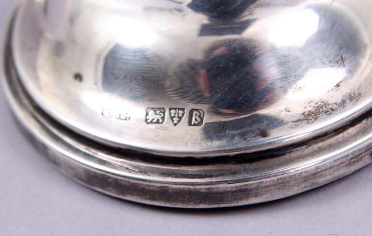 LJUSSTAKAR, ett par, silver, Chester, England.
