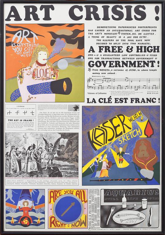 STURE JOHANNESSON, affisch, "Art Crisis", 1968.