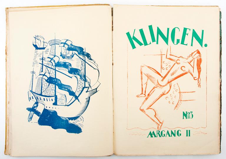 Magazine "Klingen" 1919-1920 2 vols, 1 binding.