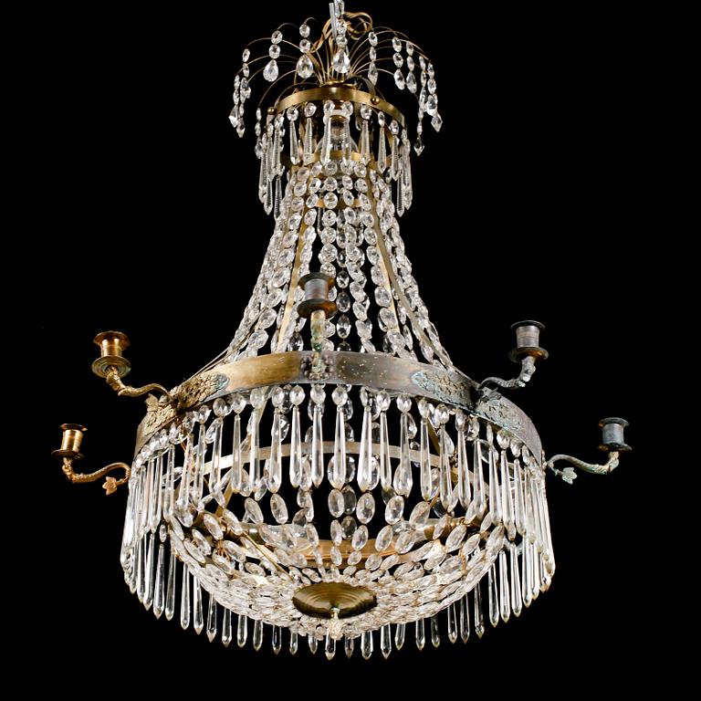 LJUSKRONA, empire, 1800-talets början. Höjd ca 85 cm.