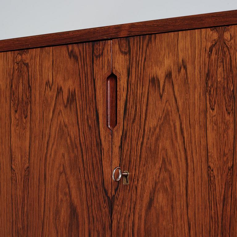 Svend Langkilde, a rosewood wall hung bar cabinet, Langkilde Møbler, Denmark 1960s.
