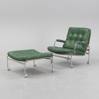 Bruno Mathsson, fåtölj med fotpall, "Karin", Dux.