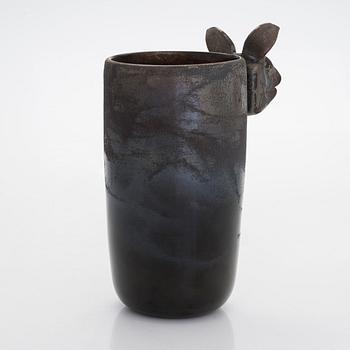 Joonas Laakso, a glass vase, signed J. Laakso OXIIIII.