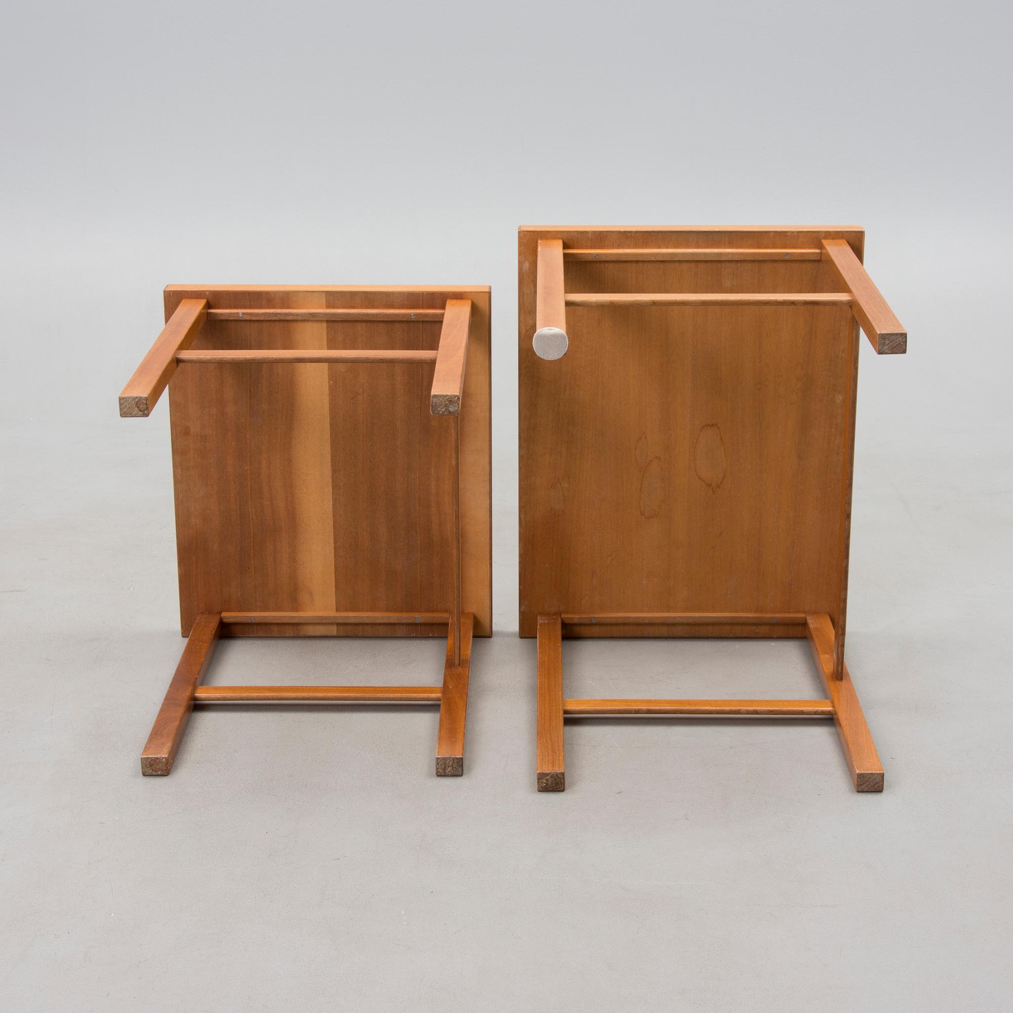 SATSBORD, 2 st, mahogny, 1950-60-tal.
