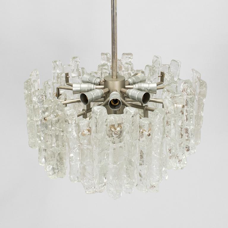 A 1960s "Ice block chandelier" by J.T Design, Kalmar, Austria.