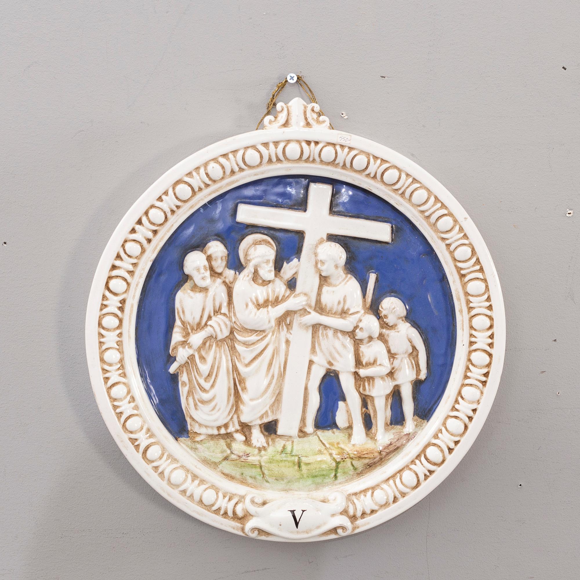 Väggreliefer 2 st Zaccagnini, Florens Italien 1900-talets mitt.