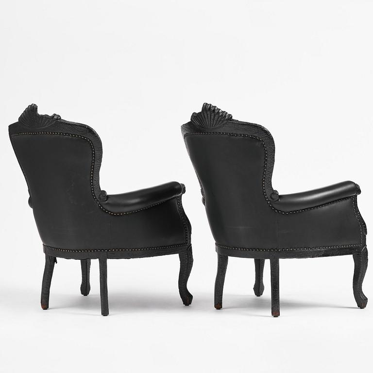Maarten Baas, a pair of “Smoke Armchairs”, Moooi, the Netherlands, post 2002.
