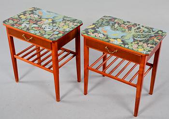 SÄNGBORD, ett par, 1950-tal.