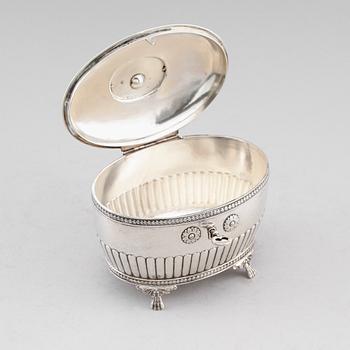 SOCKERSKRIN, silver, CG Hallberg, Stockholm 1908. Vikt ca 498 gram.