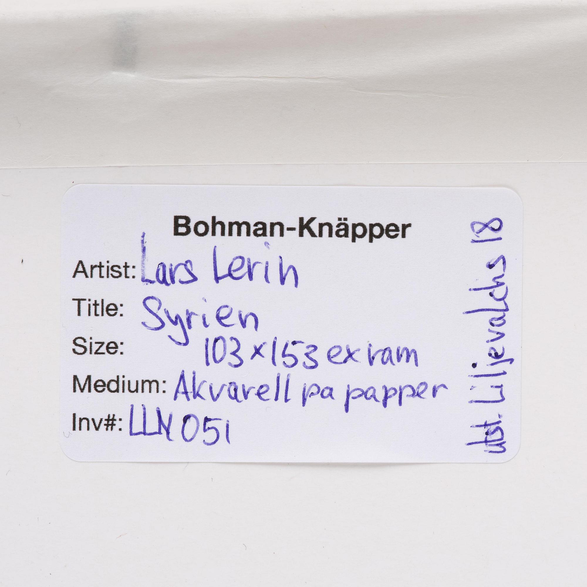 Lars Lerin, "Syrien III".