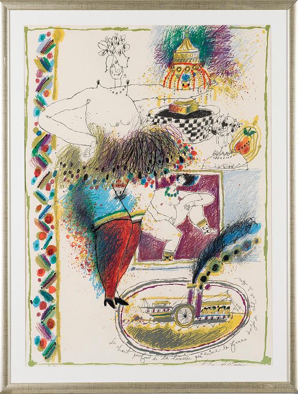 Lithograph, signed and marked E.A.