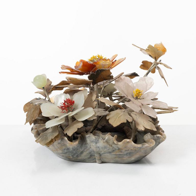 Table decoration, stone, China, 20th century.