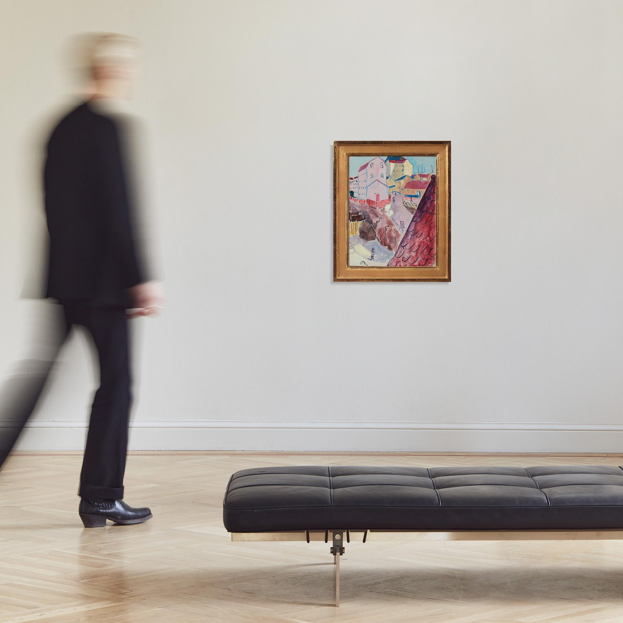 Isaac Grünewald, "Det röda taket - Glasbruksgatan, Stockholm".