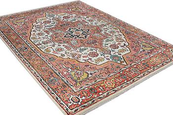 An oriental carpet with Mamluk design, c. 367 x 280 cm.