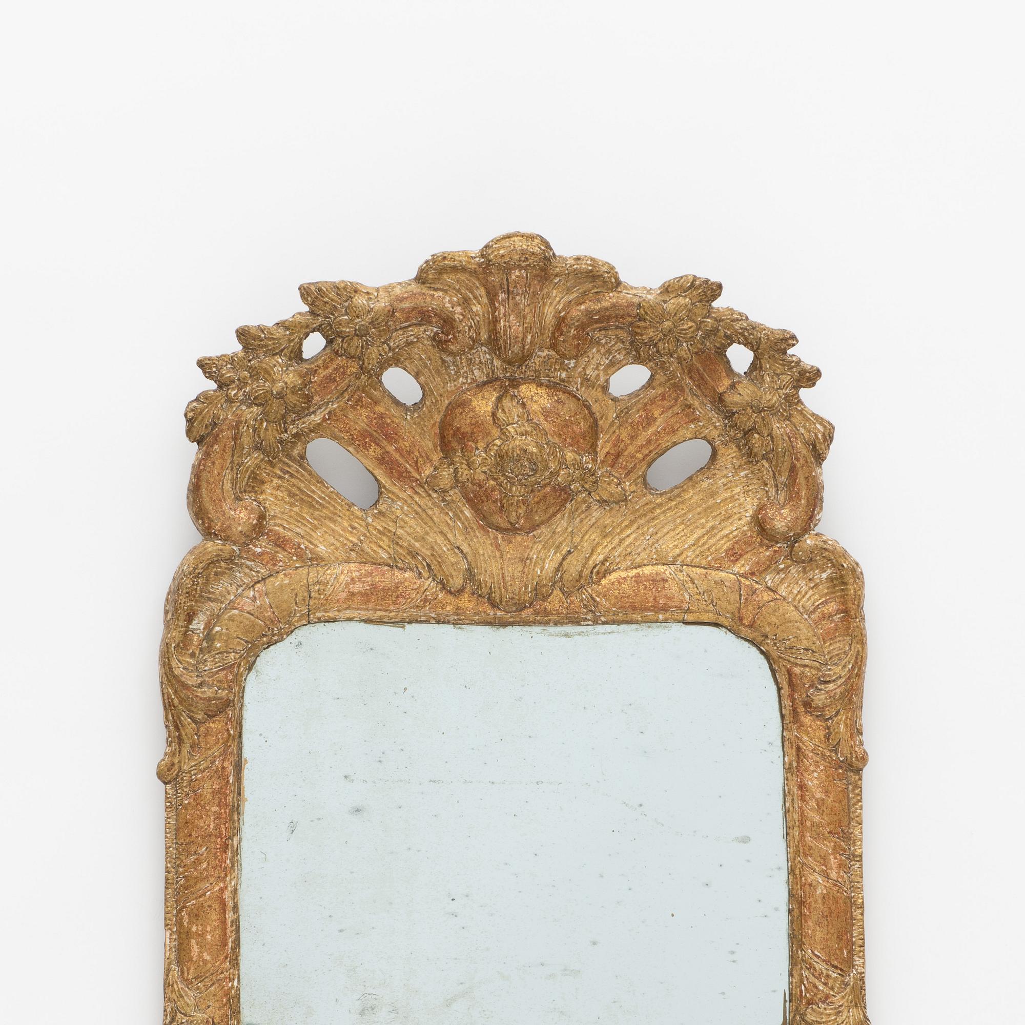 A Rococo mirror, Sweden, second half of the 18th Century.