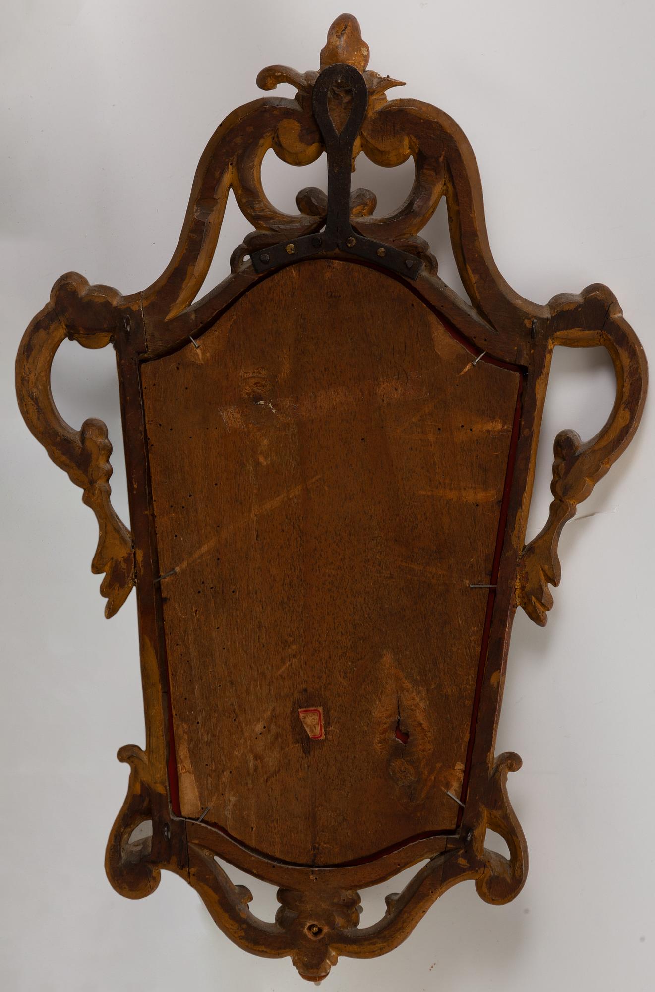 A pair of mirror sconces, Baroque style, 20th century.