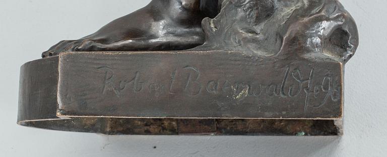 ROBERT BAERWALD, bronze. Signed, -96. Aktien Gesellschaft vermals H.Gladenbeck & Sohn Berlin Friedrichshagen.