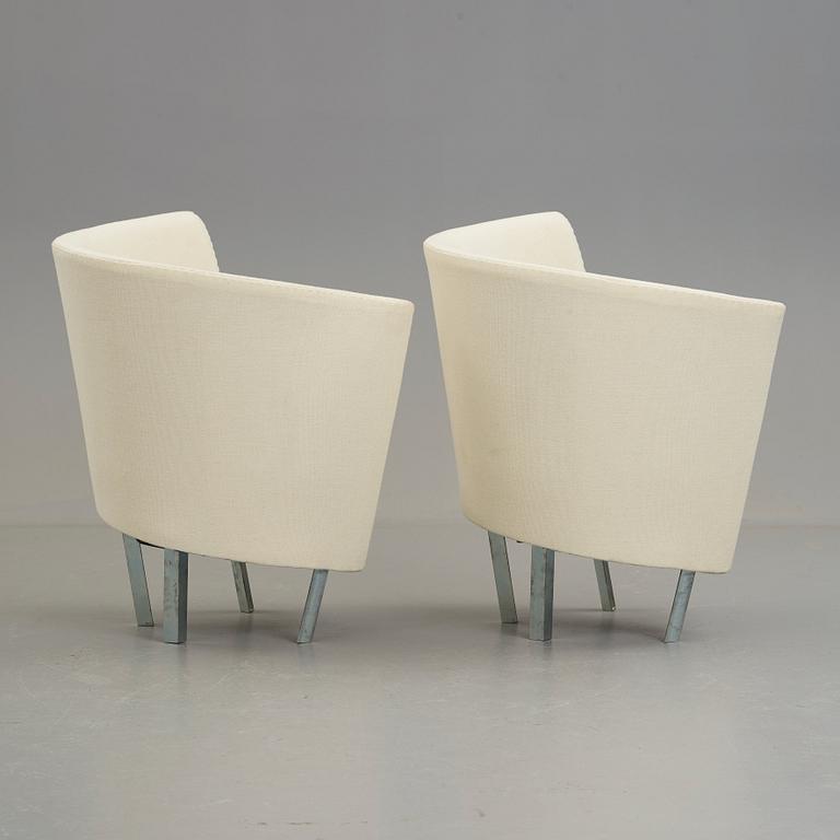 Paolo Pallucco, a pair of easy chairs for Gambe-Pallucco, Italy 1980´s.