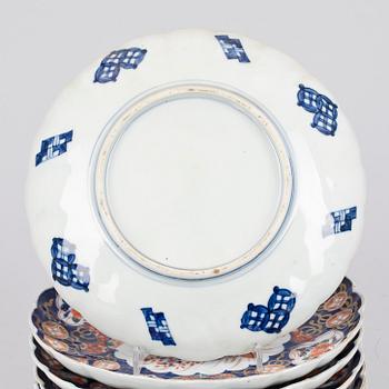 TALLRIKAR, 6 st, porslin, Japan, 1900-tal.