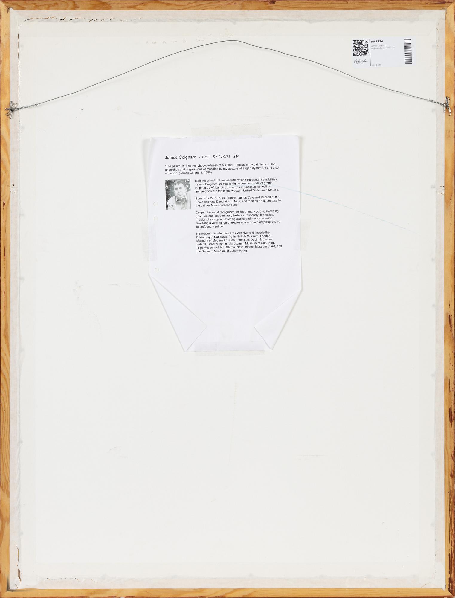 James Coignard, carborundumetsning, signed 79/99.