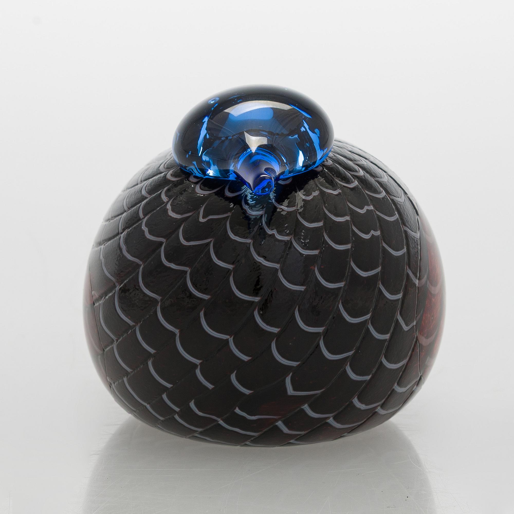 Oiva Toikka, lasilintu, signeerattu Oiva Toikka Nuutajärvi Notsjö Turun Sanomat.