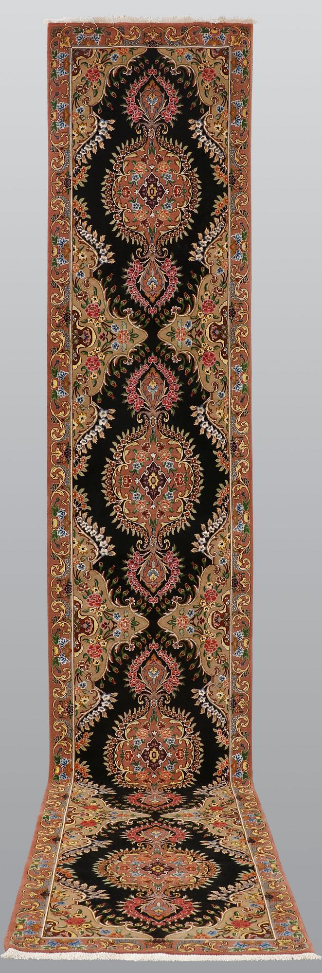 A runner, Tabriz, Part Silk, so called 50 Radj, ca 514 x 91 cm.