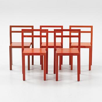 Boris Berlin/Poul Christiansen, a set of six 'Non' chairs from Komplot Design, Källemo.
