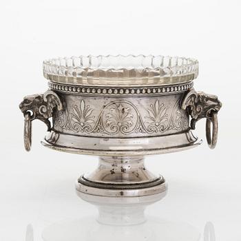 A Norblin & Co silver-plated caviar bowl, Warsaw 1860s-70s.