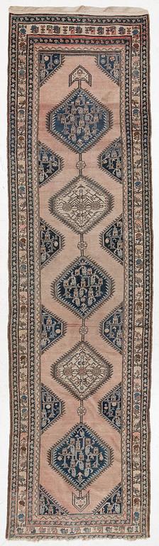 Gallery carpet, Caucasian, approx. 392 x 105 cm.