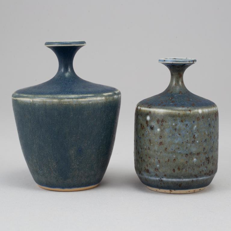 ROLF PALM, a set of four stoneware vases, Mölle, Sweden.