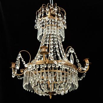 A 20th century gustavian style chandelier.