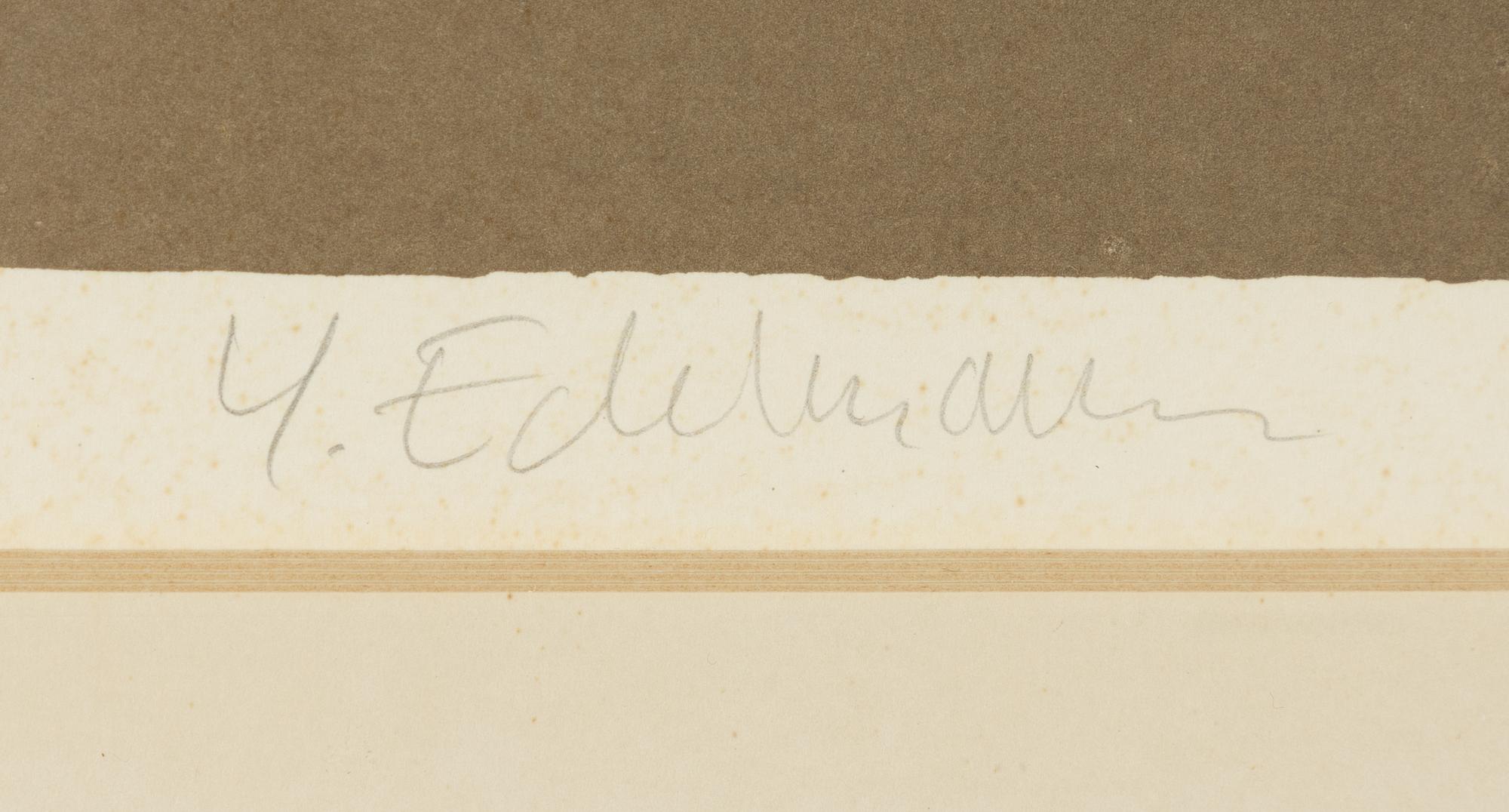 Yrjö Edelmann, paper sheet with a cut-out house and bird.