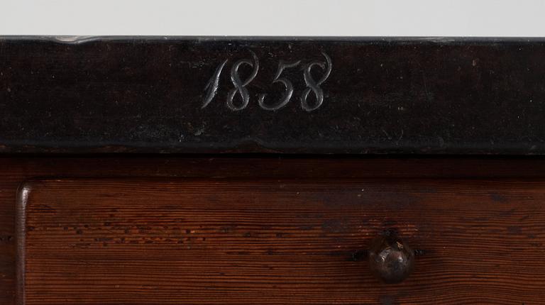 STENBORD. Skåne, daterat 1858.