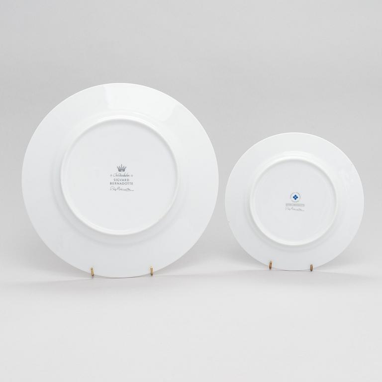 Sigvard Bernadotte, servis, 30 delar, "Marianne Royal Blue", Christineholm/Fyrklövern.