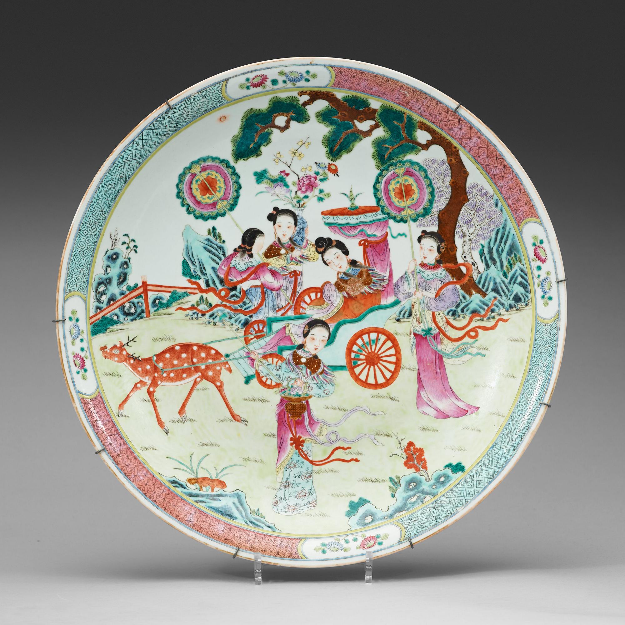 FAT, porslin. Sen Qingdynasti, med Qianlongs märke (1644-1912).