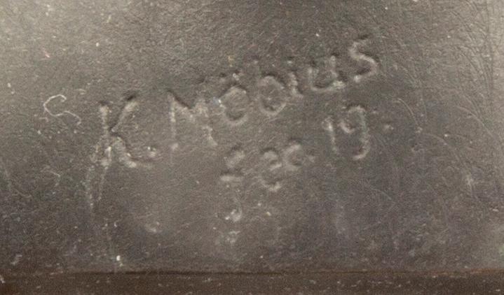 Karl Möbius, a signed bronze sculpture.