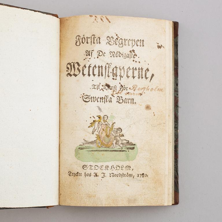 Böcker,  5 st, 1700-tal.