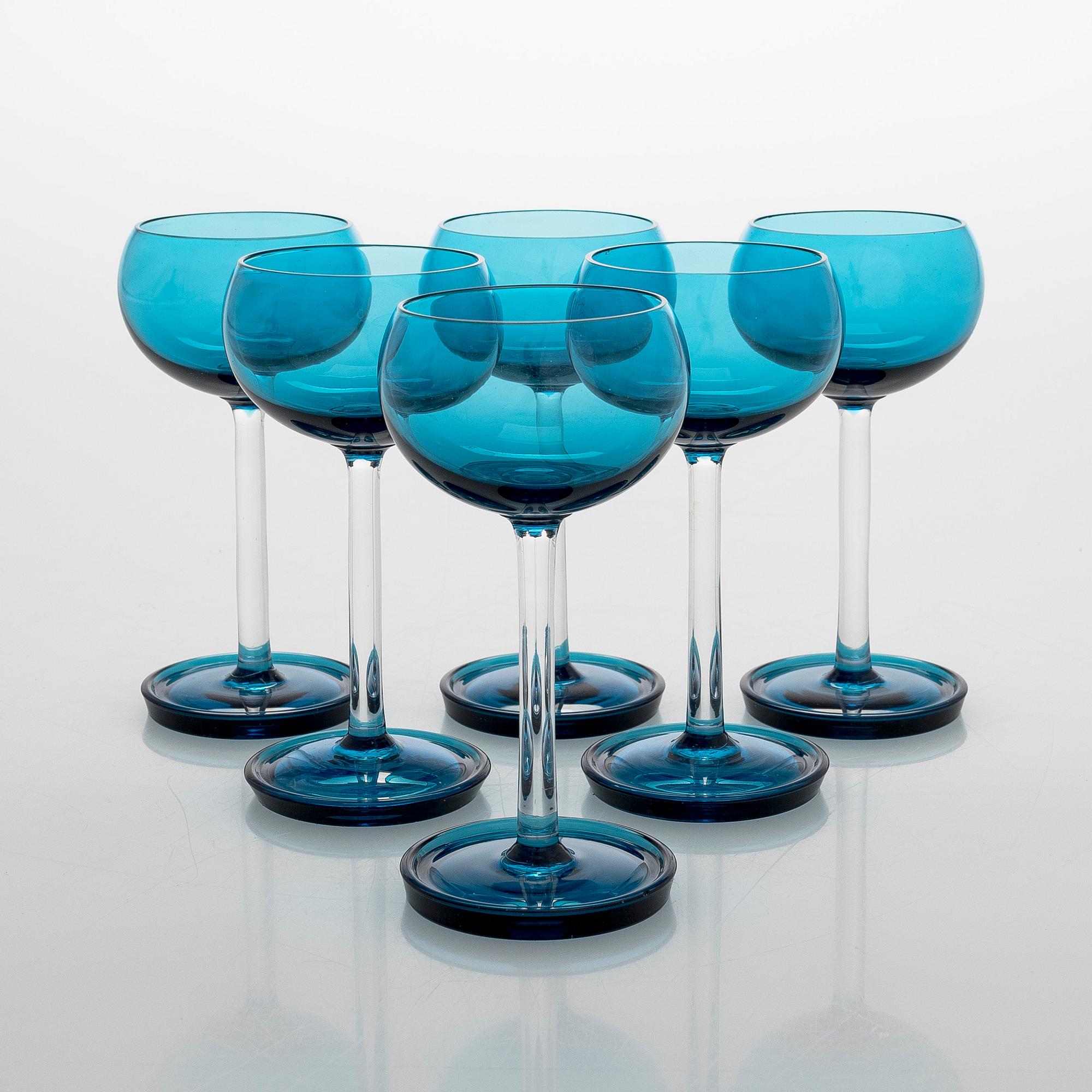 Nanny Still, karahvi ja 5 kpl laseja, "Harlekiini", Riihimäen Lasi Oy.